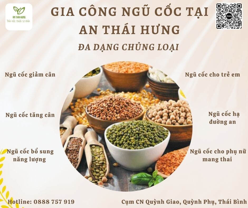 Gia Công Ngũ Cốc Tại An Thái Hưng Đa Dạng Chủng Loại