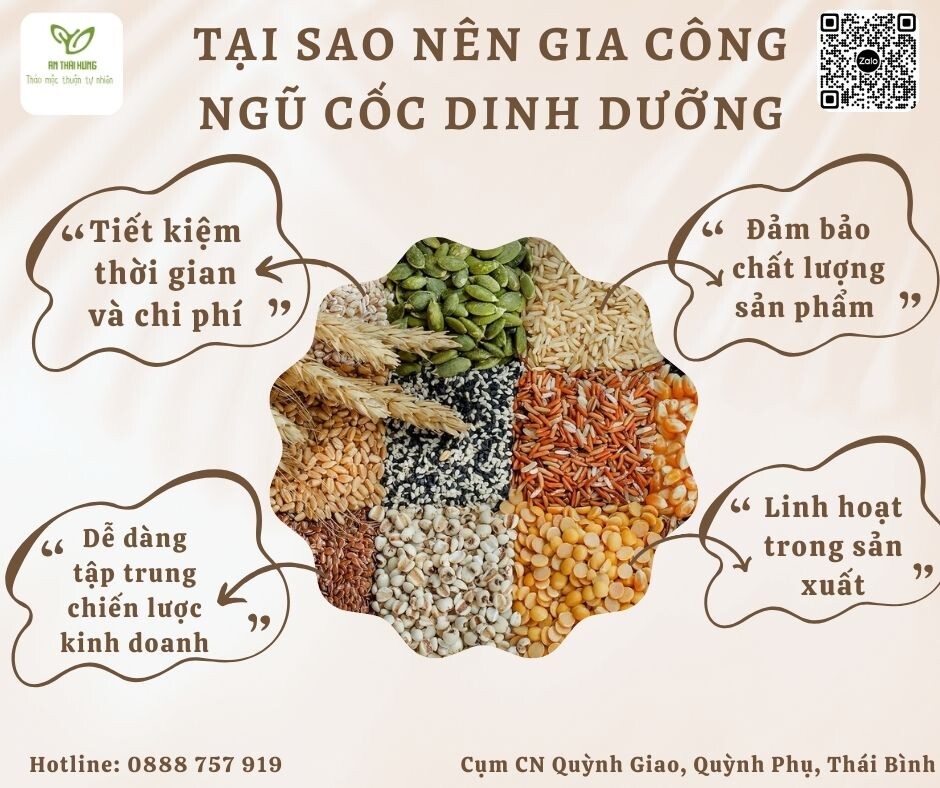 Tại sao nên gia công ngũ cốc dinh dưỡng