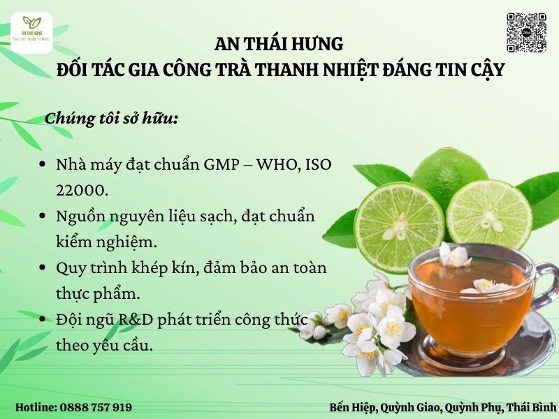 An Thái Hưng - Đối tác gia công trà thanh nhiệt đáng tin cậy